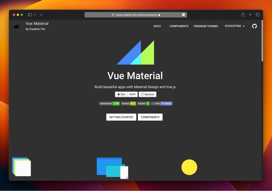 Vue Material - 基于谷歌 Material Design 打造的开源前端 UI 组件库，用 Vue 开发海外应用的绝佳选择